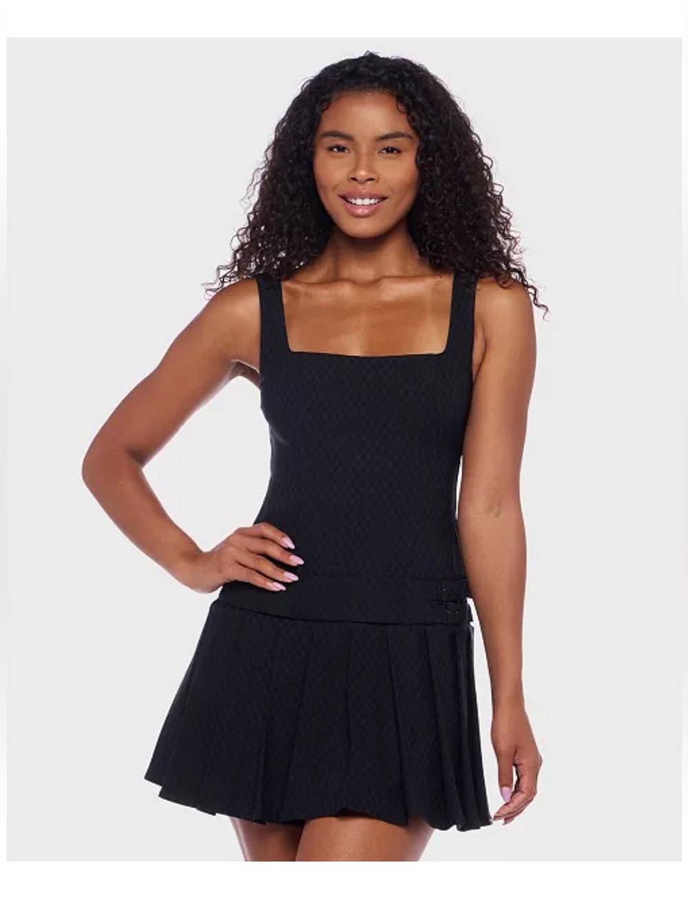 B. Darlin Drop Waist Pleated Mini Dress Size small